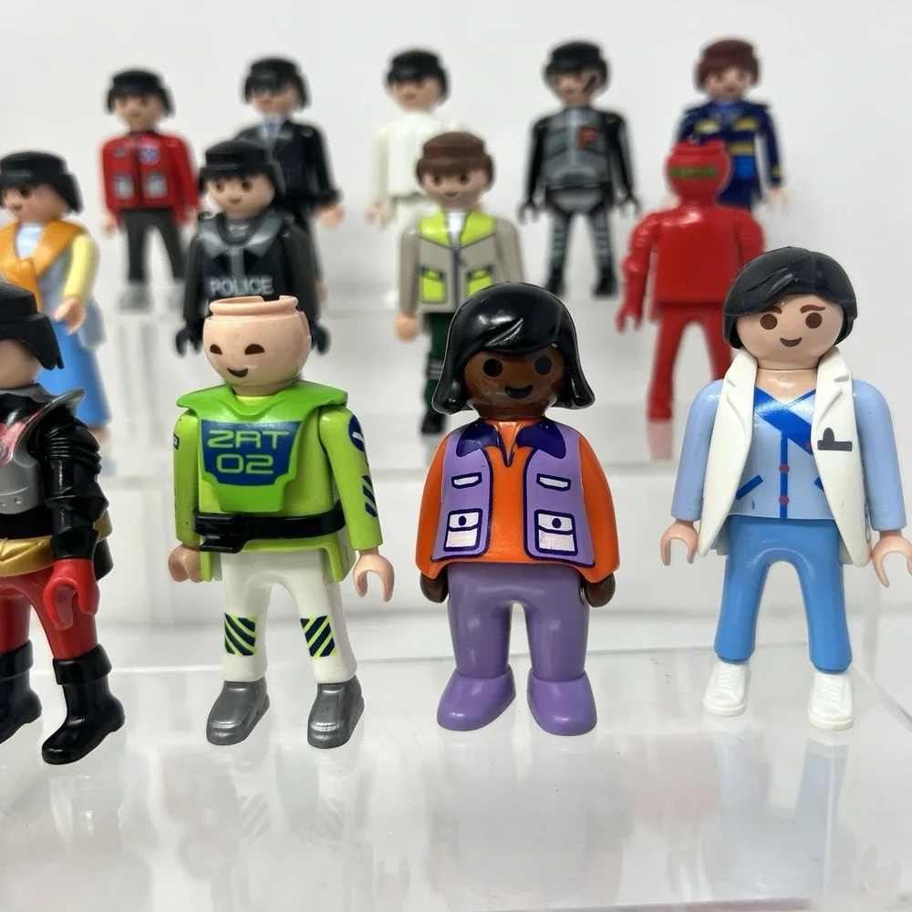 Playmobil Figures Pirate Cops Surfer Dragon Rider Horse People Kids Toy Set lot‎